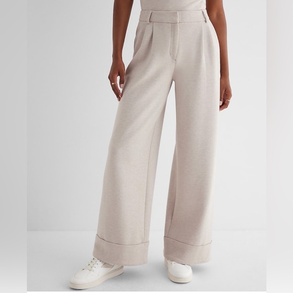 Express Pants - NWT Express High waisted Luxe lounge cuffed Wide leg pants